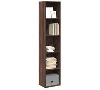 ZQQLVOO Librería marrón efecto roble estantería salón versátil estantería para libros para dormitorio 40 x 30 x 189 cm de madera