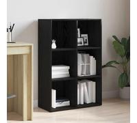 ZQQLVOO Librería marrón efecto roble versátil estantería para libros, estantería de salón para hotel, 66 x 30 x 98 cm, material de madera
