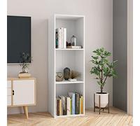 ZQQLVOO Librería/Mueble de TV Blanco Estantería de Oficina Estantería Decorativa para Salón 36 x 30 x 114 cm Madera