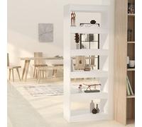 ZQQLVOO Librería/separador de ambientes, color blanco, estantería decorativa para dormitorio, 60 x 30 x 166 cm, material de madera