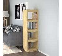 ZQQLVOO Librería/separador de ambientes, estantería decorativa versátil para libros para dormitorio, 40 x 35 x 135 cm, madera maciza de pino