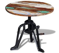 ZQQLVOO Mesa auxiliar de madera envejecida de hierro fundido, 60 x (42-63) cm, mesa de consola, mesa de consola, mesa de pasillo, mesa de entrada, aparador, mesa auxiliar para entrada y pasillo