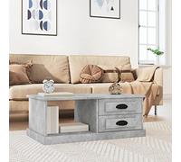 ZQQLVOO Mesa de Centro Moderna con 2 Cajones y Compartimento - Madera ContraChapada Resistente y Fácil de Limpiar - Mesa Auxiliar para Sala de Estar y Organización del Hogar