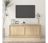 ZQQLVOO Mesa de Centro Moderna con 2 Compartimentos de Almacenaje y Puertas - Estructura Robusta de Madera Tecnológica Fácil de Limpiar - Ideal para Sala de Estar y Organización del