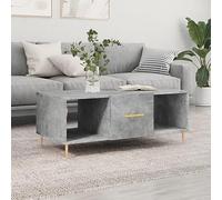 ZQQLVOO Mesa de Centro Moderna con 3 Compartimentos y Puerta, Madera ContraChapada Resistente y Patas de Hierro Estables para Sala de Estar y Organización del Hogar