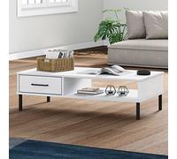 ZQQLVOO Mesa de cóctel Oslo con patas de metal, madera maciza de pino, fácil de montar