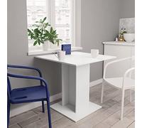 ZQQLVOO Mesa de comedor para ordenador portátil, color blanco, 80 x 80 x 75 cm, material de madera, adecuado para cocina, comedor, salón y oficina