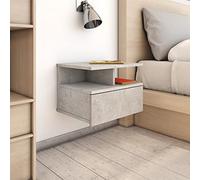 ZQQLVOO Mesillas de noche colgantes, 2 unidades, color gris hormigón, 40 x 31 x 27 cm, material de madera, mesa auxiliar, mesita de noche, mesita de noche, mesita de noche, mesita de noche, mesilla de