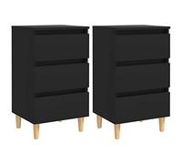 ZQQLVOO Mesillas de noche con patas de madera maciza, 2 unidades, color negro, 40 x 35 x 69 cm, mesita de noche, mesita de noche, mesita de noche, mesita de noche, mesita de noche, mesilla de noche