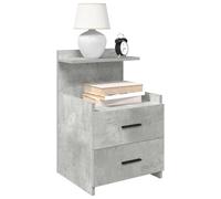 ZQQLVOO Mesita de Noche con 2 Cajones y Estante Abierto, Mueble de Dormitorio de Madera de Ingeniería Estable y Duradero, Superficie Lisa Resistente a la Humedad y Deformación, Fácil