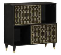 ZQQLVOO Mueble Auxiliar de Madera de Mango Macizo con Almacenamiento Amplio y Diseño Tallado a Mano para Organización y Decoración del Hogar