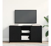 ZQQLVOO Mueble de TV de roble negro, mesa de centro para TV, 102 x 37,5 x 52,5 cm, madera