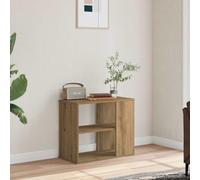 ZQQLVOO Mueble Lateral de Sofá con 2 Estantes, Armario de Madera de Ingeniería Estable y Duradero para Sala de Estar, Mesa Auxiliar con Superficie Resistente y Fácil Mantenimiento