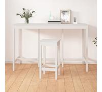 ZQQLVOO Muebles de salón mesa consola mesa alta mesa bar blanco 180x80x110 cm madera maciza de pino adecuado para cocina, comedor, salón y oficina