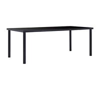 ZQQLVOO Muebles de salón mesa consola mesa alta mesa de comedor negro 200 x 100 x 75 cm vidrio templado adecuado para cocina, comedor, sala de estar y oficina