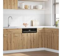 ZQQLVOO Panel para Lavavajillas Lyon Roble Artesanal 60x1.5x67 cm Madera de Ingeniería - Integración Armónica con Muebles de Cocina, Material Estable y Duradero, Superficie Lisa