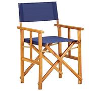 ZQQLVOO Silla de directorio de madera maciza de acacia azul muebles de terraza asientos al aire libre para terraza de jardín