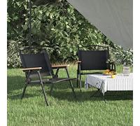 ZQQLVOO Sillas de camping 2 unidades, color negro, 54 x 43 x 59 cm, tela Oxford, sillas de comedor para exteriores, sillas de exterior para patio, terraza, jardín, patio