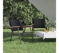 ZQQLVOO Sillas de camping 2 unidades, color negro, 54 x 55 x 78 cm, tela Oxford, sillas de comedor para exteriores, sillas de exterior para patio, terraza, jardín, patio