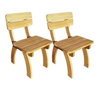 ZQQLVOO Sillas de jardín 2 piezas madera de pino impregnada, sillas de comedor al aire libre, sillas de exterior para patio, patio, jardín, patio