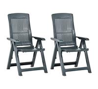 ZQQLVOO Sillas de jardín ajustables, 2 unidades, plástico verde, sillas de comedor al aire libre, sillas de exterior para patio, patio, jardín, patio