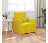 ZQQLVOO Sillón cama 2 en 1, color amarillo oscuro, moderno, con funda de tela y marco de madera, 74 x 77 x 81 cm, terciopelo