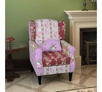 ZQQLVOO Sillón con diseño de retales de Tela Patchwork Sillón Ergonómico de Tela con Diseño Floral Exclusivo para Decoración Elegante