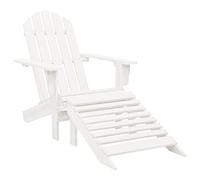 ZQQLVOO Sillón de jardín con reposapiés de madera blanca, sillas de comedor al aire libre, sillas de exterior para patio, patio, jardín, patio