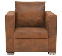 ZQQLVOO Sillón de lectura para televisión, cómodo sillón, color marrón, aspecto de ante, adecuado para salón, dormitorio, comedor