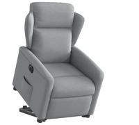 ZQQLVOO Sillón de relax con ayuda para levantarse, eléctrico, gris claro, de tela, con taburete, sillón de televisión, para dormitorio, oficina