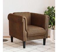 ZQQLVOO Sillón marrón de piel sintética con aspecto de ante y terciopelo tapizado para salón, sillón de lectura y sillón de televisión