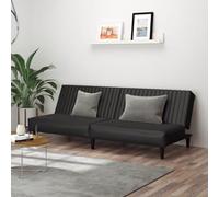 ZQQLVOO Sofá cama de 2 plazas de piel sintética negra sofá cama plegable con funda de piel sintética para invitados y comodidad diaria.