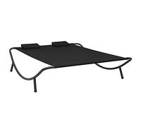 ZQQLVOO Tumbona de jardín de tela negra para tiempo libre, tumbona de jardín, muebles de jardín al aire libre, adecuada para jardín, terraza, patio trasero, lado de piscina