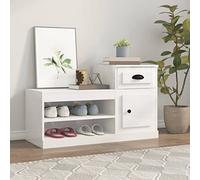 ZQQLVOO Zapatero blanco brillante, 100 x 42 x 60 cm, material de madera con espacio de almacenamiento y elementos con bisagras para almacenamiento y organización