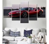 ZQSYFEWET Abstractos Modernos Lienzos Decorativos Cuadros Decoracion Salon Modernos 5 Piezas 296 GTB, coche deportivo Laminas Para Cuadros Para Dormitorios Pared Lienzo