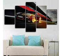 ZQSYFEWET Abstractos Modernos Lienzos Decorativos Cuadros Decoracion Salon Modernos 5 Piezas Coche deportivo Porsch GT3 RS Laminas Para Cuadros Para Dormitorios Pared Lienzo