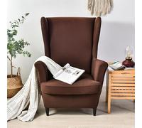 ZQWERT 2 Unids/Set Fundas para Sillón con Respaldo Alto, Fundas Elásticas para Sillón De Color Sólido, Fundas De Cojines Reutilizables para El Hogar, Uso En Hotel