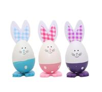 Zqxnt 3 piezas de decoración de fiesta de Pascua para fiestas, huevos coloridos, decoración de escritorio, decoración de boda, manualidades, decoración de festival de Pascua para niños