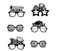 Zqxnt 6 lentes temáticos de graduación de clase 2025, divertidos accesorios de fotografía de graduación, decoración de fiesta de graduación, centros de mesa
