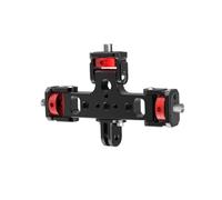 Zqxnt Adaptador de montaje triple de aluminio de rosca de 1/4 3/8 para cámara réflex digital de acción, teléfono, trípode, soporte de extensión de repuesto, soporte de metal resistente para cámara