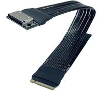 Zqxnt Cable de extensión Oculinks SFF-8611 4iSFF-8612 Gen4 chapado en plata para NVME a PCIe4 adaptador 4X de láminas de aluminio blindado Oculink Cable