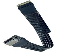Zqxnt Cable de extensión Oculinks SFF-8611 4iSFF-8612 Gen4 chapado en plata para NVME a PCIe4 adaptador 4X de láminas de aluminio blindado Oculink Cable