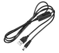 Zqxnt Cable USB con botón de encendido y apagado, conectores de enchufe de 5 V, fácil gestión de dispositivos a 5 V de potencia, 1,5 m para dispositivos de baja potencia