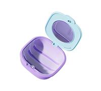 Zqxnt Caja de almacenamiento de retenedores portátiles con tapa segura para viajes, accesorios compactos, organizadores para alineadores transparentes