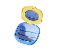 Zqxnt Caja de almacenamiento de retenedores portátiles con tapa segura para viajes, accesorios compactos, organizadores para alineadores transparentes