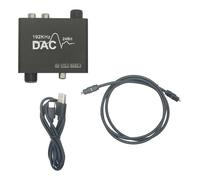 Zqxnt Convertidor de sonido portátil de 192 Hz digital a analógico SPDIF adaptador de 3,5 mm para consola de juegos, sonido digital a analógico