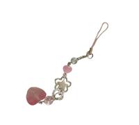 Zqxnt Dije de teléfono acrílico de caramelo de moda, colgante de caramelo joven, accesorio de cadena de teléfono para mujeres a la moda, llavero acrílico de aleación