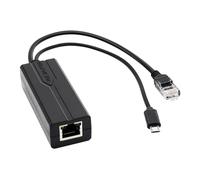 Zqxnt Divisor pequeño USB C de 5 V activo a USB adaptador de entrada de 48 V a salida de 5 V para cámaras de vigilancia, divisor USB POE