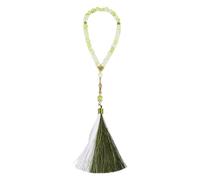 Zqxnt Elegante Tasbih de cristal tejido a mano con borlas brillantes, accesorio versátil para oración y declaraciones de moda, rosario espiritual