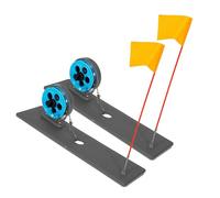 Zqxnt Equipo de pesca en hielo resistente al viento con marcador de bandera que mejora la estabilidad para un ángulo seguro en el lago, caña de pescar compacta en hielo con marcador de bandera